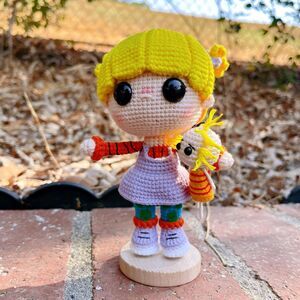 Handmade Angelica Pickles Crochet Doll | Rugrats Amigurumi Plush with Cynthia